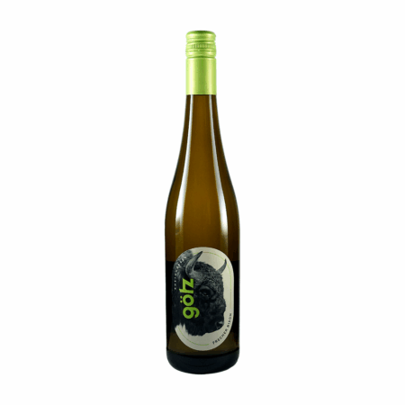 Frecher Bison Cuvée Sauvignon Blanc Scheurebe Flasche Biowein Weingut Götz