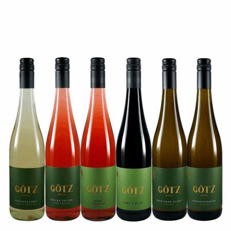 Sechs verschiedene Bioweine im Fastnachtspaket vom Weingut Götz | Uelversheim | Rheinhessen